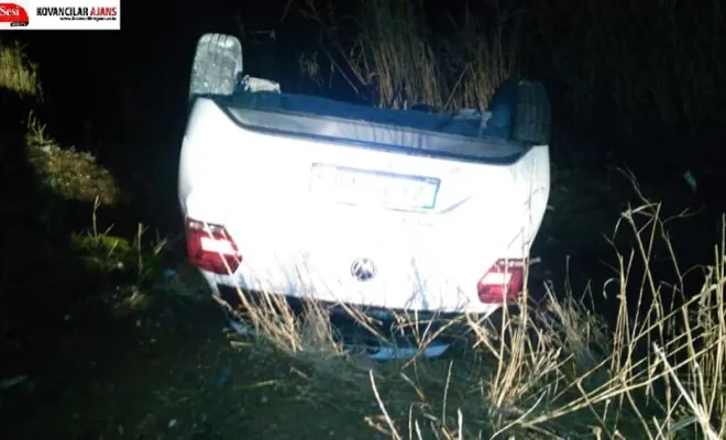Eski Belediye Başkanının Aracı Ata Çarparak Takla Attı: 1 Yaralı
