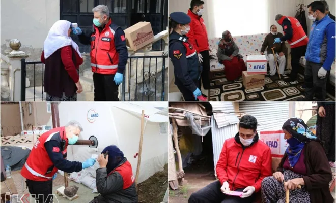 Elazığ'da evinden çıkamayan yaşlılara yönelik yardım çalışmaları devam ediyor