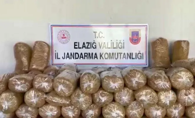 Elâzığ'da 360 kilogram kaçak tütün ele geçirildi 
