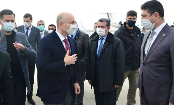 Ulaştırma Bakanı Karaismailoğlu Kömürhan Köprüsü'nün açılışı için Elazığ'da 