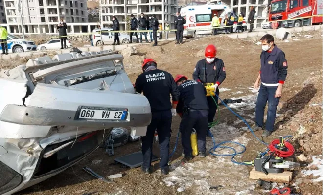 Elazığ’da trafik kazası: 1 ölü 1 yaralı