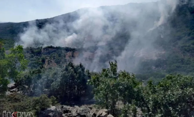 Arıcak`ta 4 gündür devam eden orman yangını hala söndürülemedi