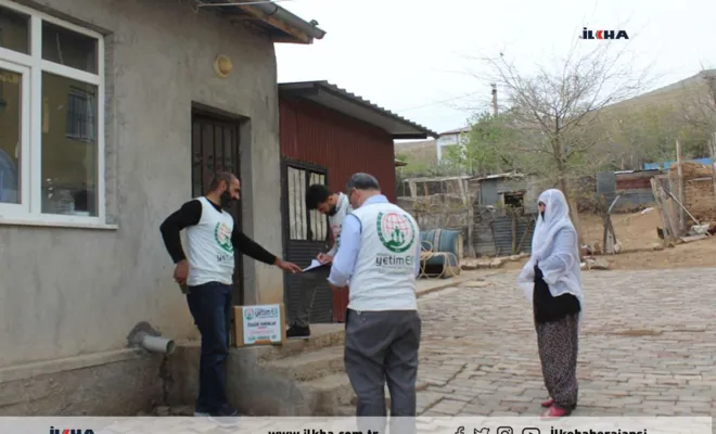 Avrupa Yetimeli Kovancılar`da gıda kolisi dağıttı 