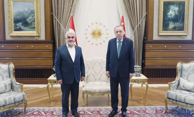 Cumhurbaşkanı Erdoğan ile HÜDA PAR Genel Başkanı Yapıcıoğlu görüştü
