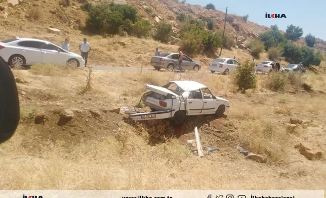 Palu'da Köpeğe çarpmamak için direksiyonu kırınca şarampole yuvarlandı