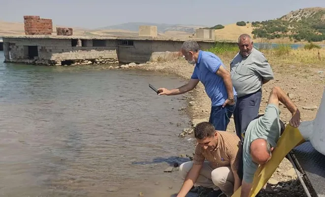 Tatar Baraj Gölüne 200 bin pullu sazan balığı bırakıldı