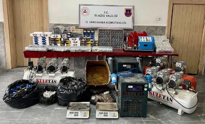 Elazığ’da kaçak sigara operasyonu