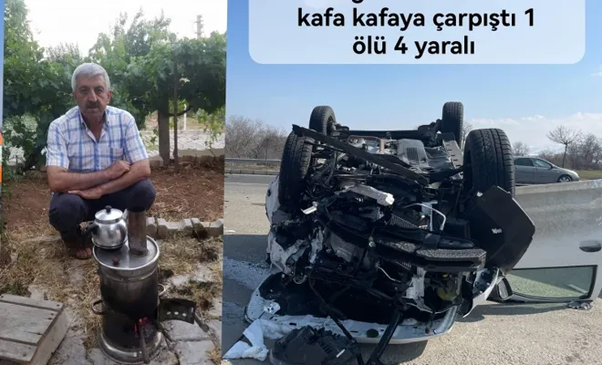 Elazığ'da otomobiller kafa kafaya çarpıştı: 1 ölü 4 yaralı 