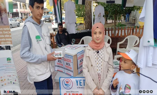 Umut Kervanı Vakfı, Karakoçan`da Gazze`ye acil yardım standı açtı  