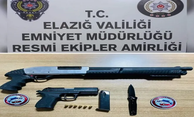 Elazığ'da ruhsatsız silah operasyonu 